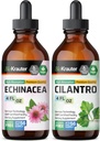 BIO KRAUTER Echinacea Tincture 4 Fl. Oz. & Cilantro Tincture 4 Fl. 오즈.
