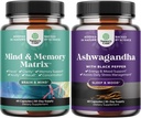 향상된 두뇌 기억, Boost Focus, Clarity Mind Booster 및 Mood 증강 인자 유기 Ashwagandha 캡슐 개선 - Thyroid Energy Focus 용 Pure Ashwagandha Powder