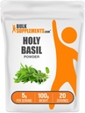 BulkSupplements.com Holy Basil Powder - Holy Basil Supplement, Holy Basil Leaf Powder - Tulsi Holy Basil, Herbal & Gluten 무료, 서빙 당 5g, 100g (3.5 oz) (팩 1)