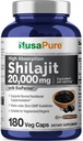 서빙 당 NusaPure Shilajit 20,000mg, 180 Veggie 모자, 비 GMO, 글루텐 무료, Bioperine