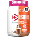 Dymatize x Dunkin' Mocha Latte ISO100 Whey Protein Powder, 95mg Caffeine, 단백질 25g, 5.5g BCAAs, 120 Cal., 글루텐 무료, 1g 지방, 1g 설탕, 3g Carb (20 서빙)