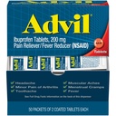 Advil Pain Reliever와 Fever Reducer, 두통, 두통, 생리통 및 관절 통증 완화를위한 Ibuprofen 200mg을 가진 통증 완화 의학 - 50x2 코팅 정제