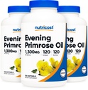 Nutricost 저녁 Primrose 오일 1,300mg, 120 Softgels (3 병) - Non-GMO, 글루텐 무료, 120 서빙