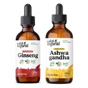 야생 & 유기 인삼 Tincture 2 fl oz & Ashwagandha Tincture 4 fl oz