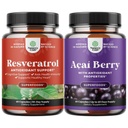 Metabolism Boost & Cellular Efficiency and Acai Berry Antioxidant Support for Women & Men for Immune System and Cognitive Health