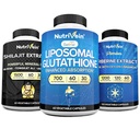Nutrivein 프리미엄 Shilajit 캡슐, Liposomal Glutathione 보충교재, & Berberine 보충교재 뭉치: Berberine, Glutathione, & 남자 & 여자를 위한 Shilajit 캡슐 - 대사, 활력, & 균형