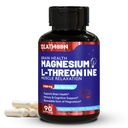 마그네슘 L-Threonine, 높은 흡수 마그네슘 보충교재, 뇌 건강을 위한 1900mg 마그네슘 Threonine, 기억 지원, 글루텐 자유로운, 비 GMO, 90 Vegan 캡슐