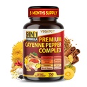 Cinnamon, Ginger, Turmeric for overall Health, Immune System, Digestion Wellness (150 Count)와 유기 Cayenne Pepper 9IN1 Complex