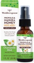 Wedderspoon Propolis 및 Manuka 꿀 Throat 스프레이, Chamomile & Mint, 1 Fl Oz (팩 1), Sore Throat Relief, 자연 면역 지원