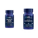 생활 연장 Melatonin IR/XR & 낙관된 Ashwagandha - 잠, 긴장 기복, 초점, 기억 - 60의 캡슐