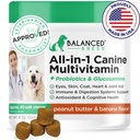 균형 잡힌 All-in-1 개 비타민 보충제 미국 Vet-Pharmacist 승인 된 개 Multivitamin Probiotics Glucosamine Chondroitin Dogs Salmon Oil Skin Coat Immune 수석 개 보충교재 NonGMO