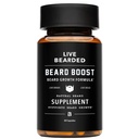 Live Bearded Beard Boost - Biotin, Collagen, Silica, Fo-Ti Root와 남성을위한 곰 성장 비타민 - 미국에서 만든 남성을위한 얼굴 헤어 성장 | 30 일 공급
