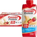 프리미어 단백질 쉐이크, 딸기 & 크림, 30g 단백질, 11 fl oz, 12 팩 (패키지 May Vary)