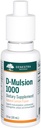 Genestra 브랜드 D-Mulsion 1000 - 액체 비타민 D 보충 - 천연 레몬 맛 - 1 Fl Oz