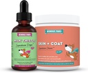 WONDER PAWS 우유 이틀 드롭 플러스 스킨 + 코트 부드러운 Chews - 개 Liver 및 Kidney 지원, Detox & 스킨 및 코트 건강 - 우유 이틀 2 온스 - 스킨 + 코트 70 Chews