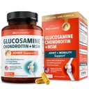 글루코사민 Chondroitin MSM 합동 지원 보충교재 - 교원질 펩티드, 심황 및 생강, Hyaluronic 산, 합동 안락을 위한 글루코사민 Chondroitin 황산염 - 글루텐 자유로운, 비 GMO, 180의 캡슐
