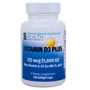 VITAMIN D3 PLUS -125 mcg (5000 IU) 비타민 D3 | 비타민 K2 (MK-7)와 비타민 A | 비타민 D의 자연적인 모양 | 산화제로 Tocotrienols 포함 | 비 GMO |150 Softgel 모자