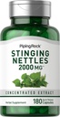 Piping Rock Stinging Nettle 캡슐 2000 mg | 180 알약 | 농축된 잎 추출물 | Non-GMO & 글루텐 무료 초본 보충