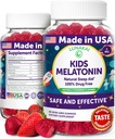 Lunakai USA Made Kids Melatonin Gummies 1mg - 어린이 2 + - Non-GMO, Vegan, 글루텐 프리 - 60 개를위한 안전하고 자연스러운 수면 보조