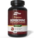 Ceylon Cinnamon 1450mg 보충교재를 가진 NutriFlair Berberine – 120의 캡슐 | Berberine HCl & 유기 Ceylon Cinnamon를 가진 높은 힘 공식 | 비 GMO, Vegan, 글루텐 자유로운