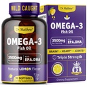 오메가-3 물고기 기름, 3500 mg, 높은 EPA & DHA – 물고기 맛 없음, 삼키기 쉽게, Burpless, 자연 레몬 – 지원 심장, 두뇌 & 합동 건강 – 90 Softgels – 야생 잡음.