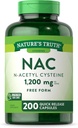 자연의 진실 NAC N 아세틸 Cysteine | 1,200mg | 200 캡슐 | 무료 양식 아미노산 | 비 GMO & 글루텐 무료 보충