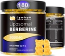 1 Berberine HCL Gummies-High Bioavailability Liposomal Berberine Gummies에서 여성과 남성, Ceylon Cinnamon & Vegan Supplement- AMPK 활성제 (180 조사)를 가진 Berberine 12