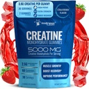 WELLNESS LABSRX Creatine Gummies 5000mg, 30 서빙 Creatine Monohydrate Gummies, 딸기 풍미 Creatine 남성 - 팩 2