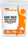 BulkSupplements.com 염소 우유 Whey Protein Concentrate Powder - Goat Whey Protein Powder, Unflavored & Gluten 무료, 서빙 당 30g, 100g (3.5 oz) (팩 1)