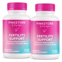여성을위한 핑크 Stork Fertility 보조 식품 - Ovulation, Conception 및 호르몬 균형 지원이있는 Prenatal Multivitamin - 17 비타민 & Inositol, Ashwagandha, & Vitex - 120 캡슐