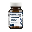 Metagenics 비타민 D3 + K - Artery 건강, 면역 지원, 뼈 & 심장 건강 * - MK-7 (비타민 K2)를 가진 비타민 D - 비 GMO - 글루텐 자유로운 - 60 Softgels - 5,000 IU