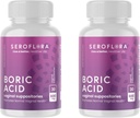 Seroflora Boric Acid Vaginal Suppositories 600 mg - 여성을위한 Boric Acid 알약 - Intimate Health pH Balance - 미국에서 만든 질 냄새 조절 (30ct, 2bottles)을 지원합니다.