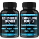 Emy의 (2 팩 테스토스테론 부스터-Tongkat Ali Fadogia Agrestis Nitric 산화물 Ashwagandha는 L Arginine Citrulline Fenugreek를 가진 남자를 위한 보충교재를 보충합니다 - Turkesterone 전 운동 펌프 (120의 캡슐)