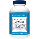 높은 감마 비타민 E - 면역 및 심장 혈관 건강 지원 - 400 IU (120 Softgels)