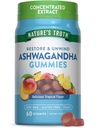 자연의 진실 Ashwagandha Gummies | 60 개 | 열대 맛 | Vegan, Non-GMO, & 글루텐 무료 보충