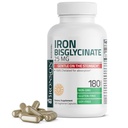Bronson 철 Bisglycinate 25 mg Stomach, 지원 에너지 & 건강한 빨간 혈액 세포 생산 - 비 규정식 공식 - 비 GMO, 180 채식 캡슐