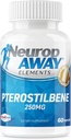 NeuropAWAY 성분 Pterostilbene (병 당 60 250mg 산성 저항하는 캡슐)