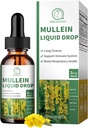 (2 팩) Lungs, 16-in-1 Mullein 잎 추출물 800MG Lung Cleanse, Respiratory, Immunity, Quercetin, Marshmallow, Black Cumin Seed, Elderberry, Non-GMO, 2 Fl Oz