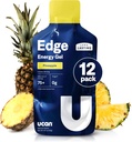 UCAN Edge Energy Gel Shots, Pineapple (12, 1.87 Ounce Packets) 실행, 교육, 운동, 피트니스, 사이클링, 크로스핏 | 슈가프리, Vegan, & Keto Friendly Energy Supplement