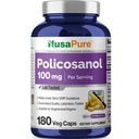 NusaPure Policosanol 100mg 180 Veggie 캡슐 (비건, 비 GMO)