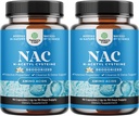 NAC 보충 N-Acetyl Cysteine 600mg - Vegan 높은 흡수 NAC 600 mg 캡슐 - 빙수 Cleanse Detox & Repair Plus Lung 건강 및 면역 지원을위한 글루타티온 Precursor (180 인분)