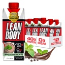 Labrada Lean Body Ready-to-Drink Mint Chocolate Protein Shake, 40g Protein, Whey Blend, 0 Sugar, Gluten Free, 22 Vitamins & Minerals, (12의 재활용 판지 및 뚜껑 - 팩) LABRADA