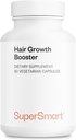 Supersmart - 머리 성장 부스터 160mg / 일 (Lustriva Supplement) - Biotin 40x More Soluble | 비 GMO & 글루텐 무료 - 60 채식 캡슐