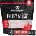 Wilderness Athlete - Energy & Focus | 여성용 에너지 부스터 & 남성용 에너지 음료 믹스 천연 카페인 - 저탄소, 제 설탕 에너지 음료 분말 - 30 서빙 에너지 음료 팩 (Cherry)