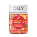 OLLY Probiotic + Prebiotic Gummy, 500 백만 CFUs, FOS, 남성과 여성을위한 성인 Chewable 보충, 복숭아 맛, 30 일 공급 - 30 개