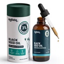 Holistiq Black Seed Oil Organic Cold Pressed Drops | 3 % Thymoquinone | Non-GMO & Vegan | 냉압 블랙 Cumin Nigella Sativa Oil for Immune Support, Aceite de Comino Negro - Drops, 100 mL
