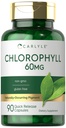 Carlyle Chlorophyll 알약 | 90 캡슐 | 천연 Occurring 안료 | Chlorophyll Concentrate 보충교재 | Non-GMO, 글루텐 Free Complex