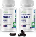 900 mg Liposomal NAD + Trans Resveratrol 300 mg를 가진 보충교재는, NMN의 우량한 흡수를, 진실한 NAD 플러스 보충을 대체합니다 DNA 수선과 부스트 NAD+의 노후화 방위, 에너지, 120 Softgels의 2 팩 대체합니다