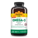 국가 생활 Omega-3 물고기 기름 보충교재, 1000mg, 180mg EPA & 120mg DHA의 물고기 기름 농축물, Burpless, 300 Softgels의 증명한 글루텐 자유로운