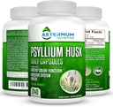 Aeternum Psyllium Husk Caps USA Made - Premium All Natural Fiber Supplement - 240 Husk Powder Capsules 725 Mg per Serving, 건강한 소화 시스템 지원 - 모든 자연 100% 수용성